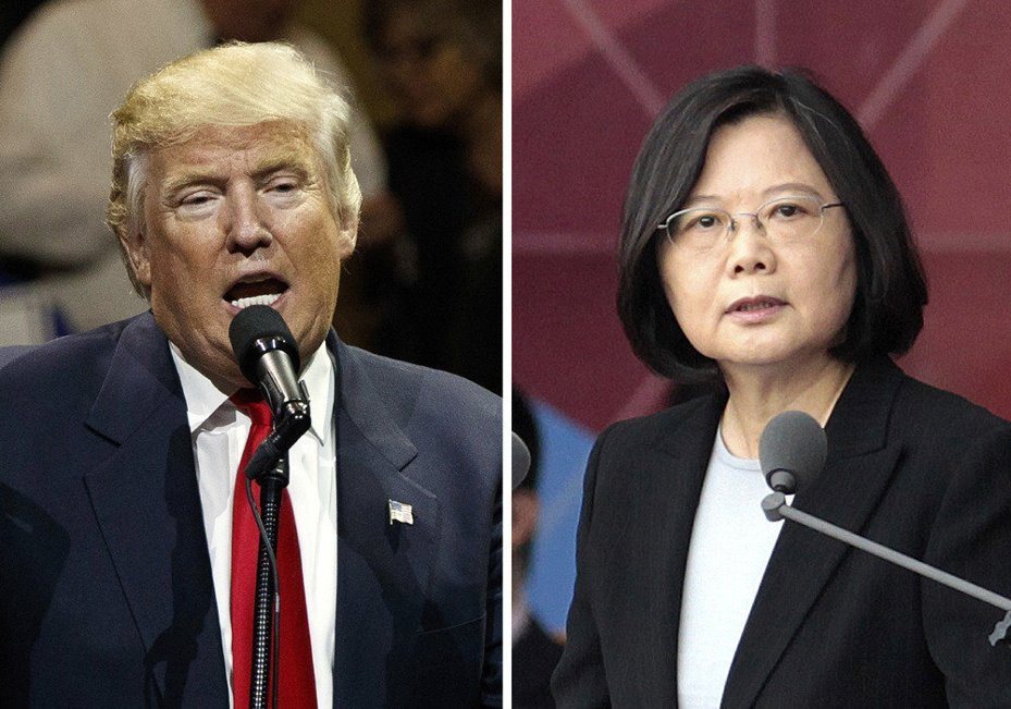 2016年时任总统的蔡英文曾与美国总统当选人川普通话,引发国际媒体关注。 美联社 2016年时任总统的蔡英文曾与美国总统当选人川普通话,引发国际媒体关注。 美联社